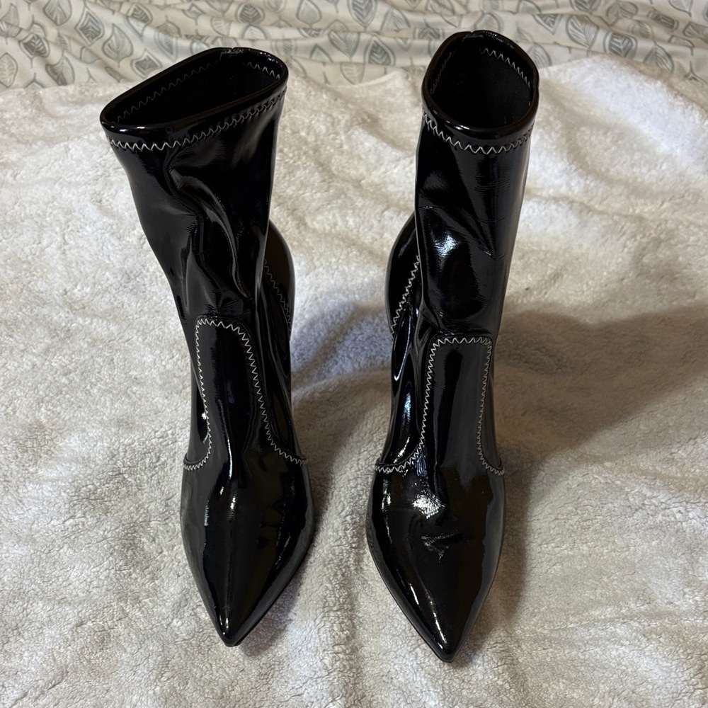 Gianvito Rossi Black Patent Heeled Boots